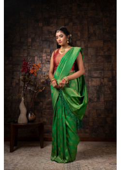 Green Raw Silk Woven Kanjivaram Sarees AF230490